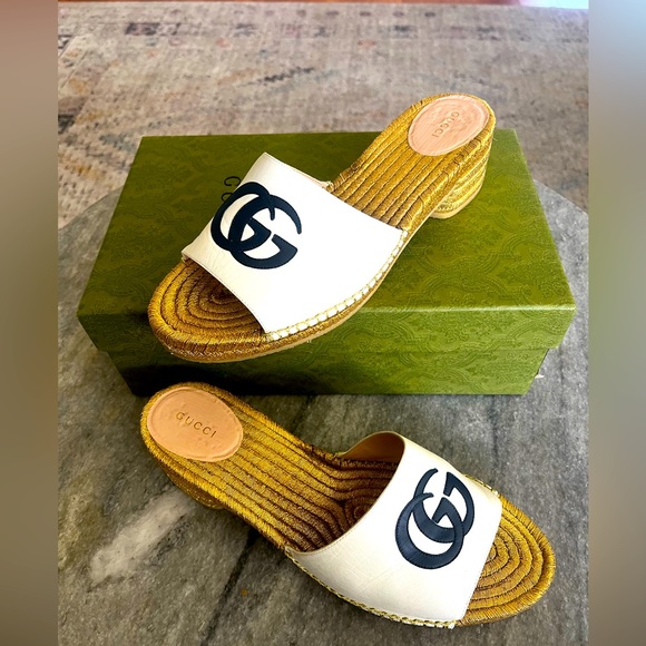 Gucci Shoes - GUCCI Espadrille Slides Size 42